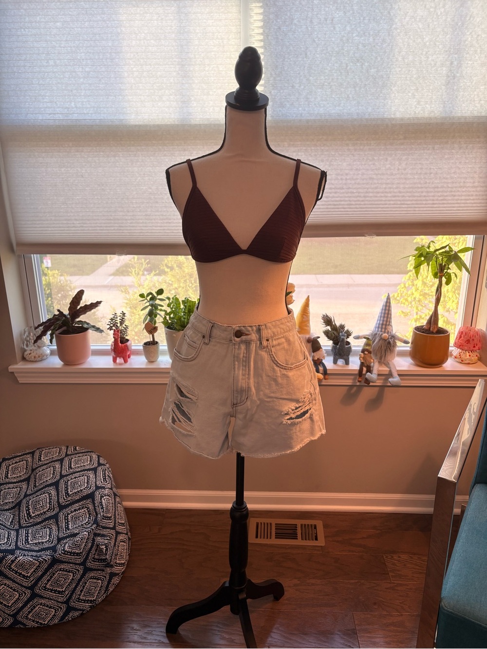 ✨Rip Curl (NWOT) Ribbed Triangle Bralette in Wine Size M✨